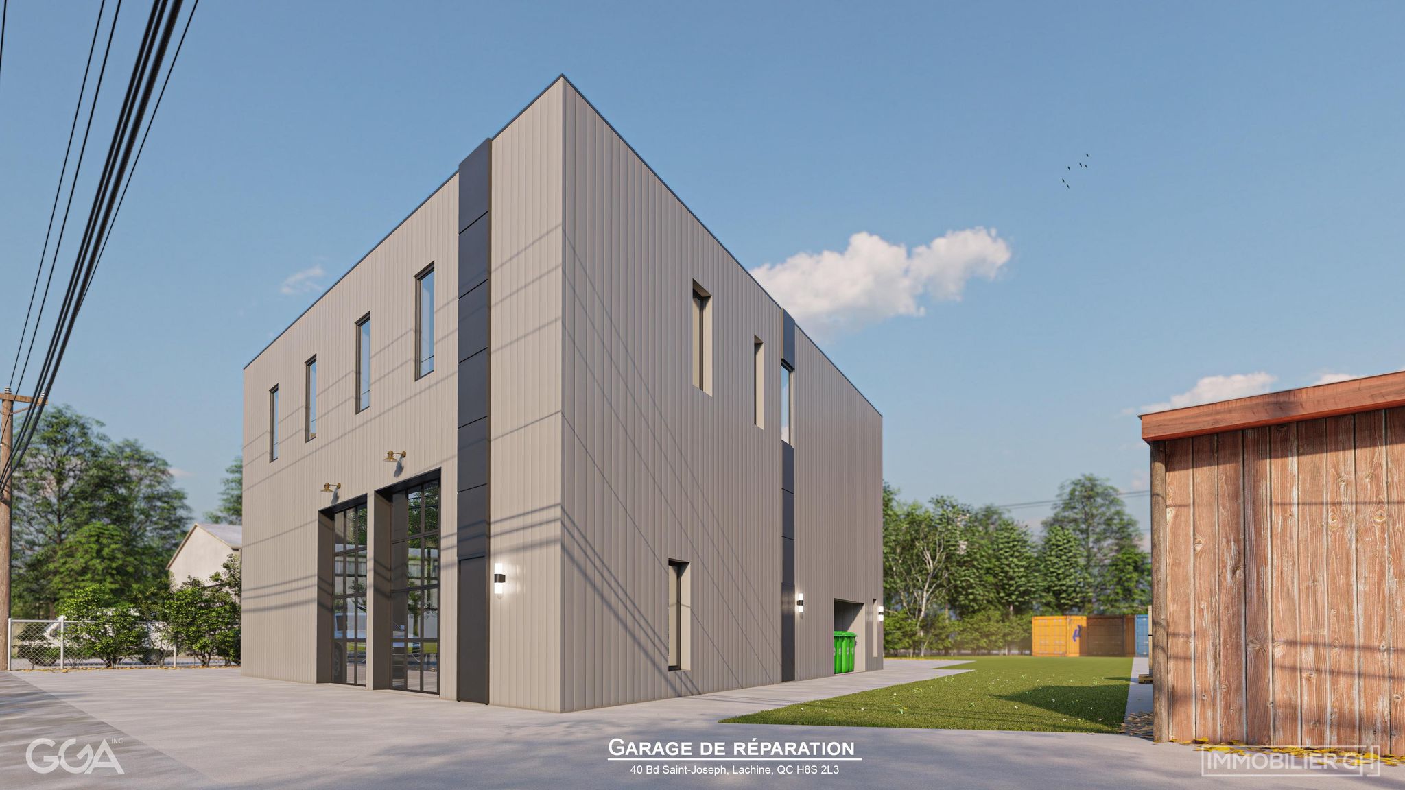 A commercial automotive building located in Lachine